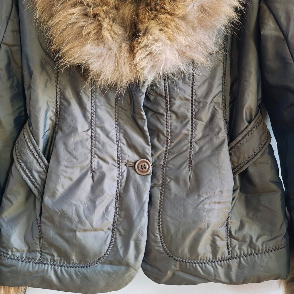 Vintage Fur Trimmed Belted Jacket - Picture 11 of 14
